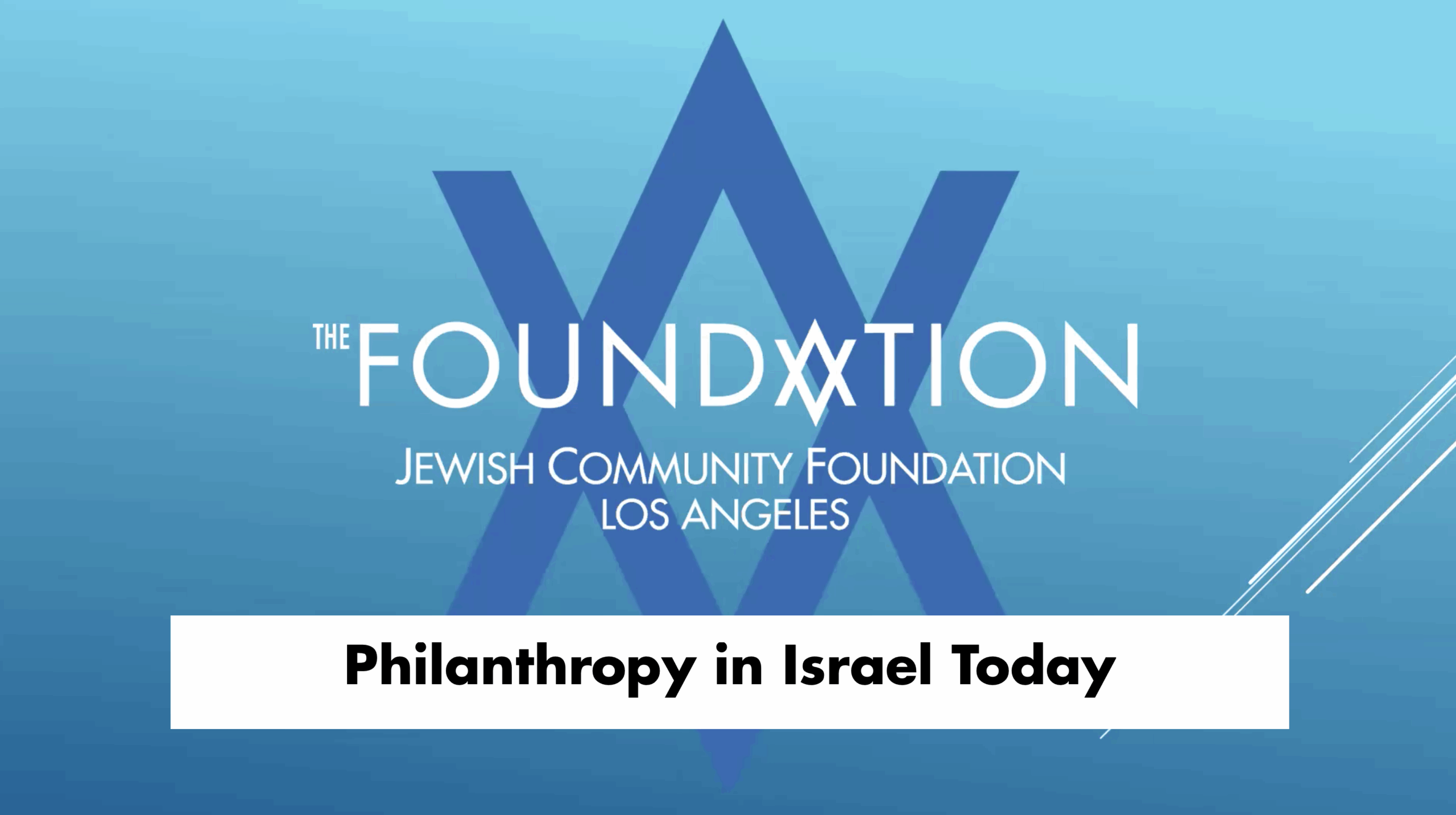 jewish star with text "Philanthropy in Israel Today"